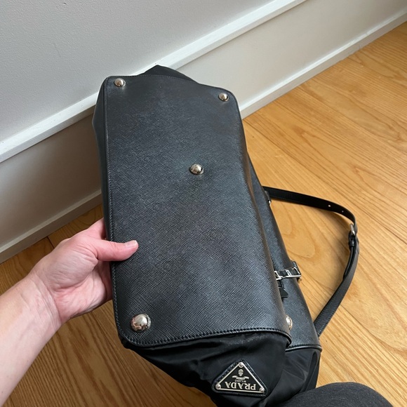 Authentic Prada Saffiano Leather and Nylon Doctor Bag, VA 0839 - Picture 3 of 7